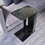Hanah Home Pasific C Mesa Auxiliar Blanco y Negro 30x61x43 cm